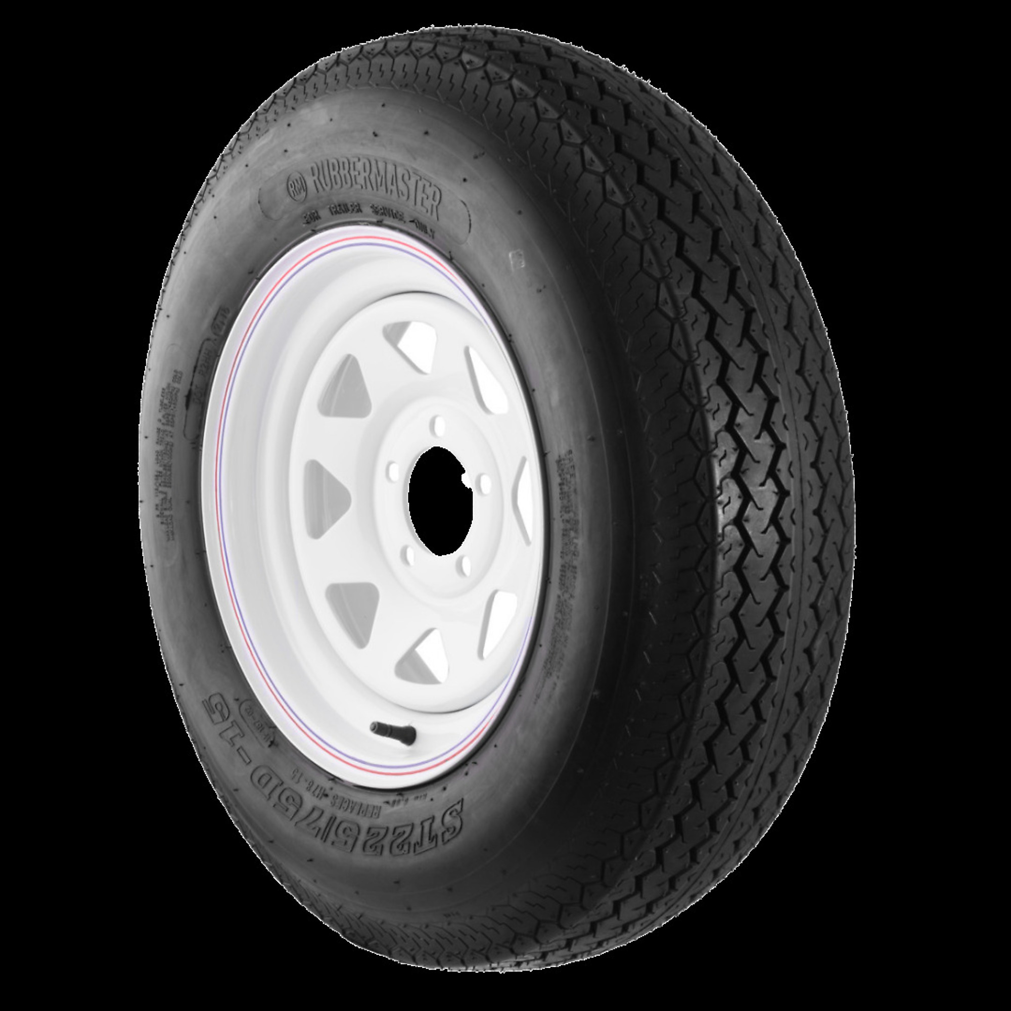 RubberMaster Tire and Rim Assembly - ST235/85R16, 10 Ply, Steel Rim, Model# 599580